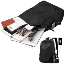 우제스트 대학생 방수 USB 노트북 백팩