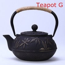 티메이커 티포트 차우리는도구 유리 주전자 본격적인 일본 주철 차 세트 스테인레스 스틸 여과기, 2-찻주전자