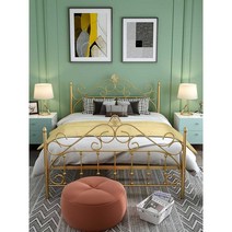 침대 프레임 철제침대 철제, 블랙 1200mmx2000mm