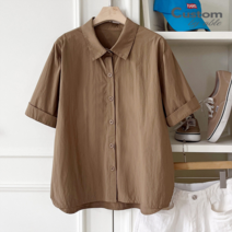 커스텀에이블 데일리 루즈핏 바스락 반팔 셔츠 C2307BL104B