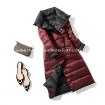 여성 롱패딩 다운점퍼 한겨울 스키장 방한용 화이트 양면 오리 다운 더블 코트 스키시즌권