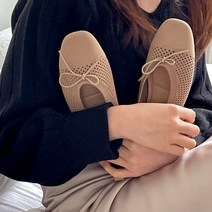 코지니랜드 여성 여자 니트 메쉬 플랫 단화 구두 신발 슈즈