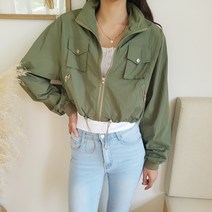 상상그이상 여성용 8805자켓 밑단 스트링 조절 하이넥 포켓자켓 여성스러운 어깨패드 가볍게 걸치기 좋은 크롭자켓 점퍼 간절기룩