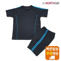 노스캠프 여름 반팔티셔츠 반바지 트레이닝복세트 네이비 블루 데일리 운동 생활 실내 남성 여성 최저특가