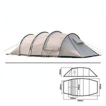 터널 텐트 백패킹 돔 그늘막 걸실형 방수 캠핑, Large Size