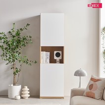 에넥스 [착불] 모던 월플렉스 서재형 거실장 600, 화이트/화이트