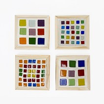 티코스터 만들기 -4인용 초등학생 미술 놀이 돌봄교실 DIY 키트, 타일 대