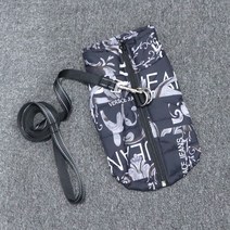 강아지 김장조끼 할머니 꽃무늬 패딩 수면 시골 조끼 아메리칸불리옷 대형견 프렌치불독옷 2개월강아지옷 명품옷 후리스 중형견, L