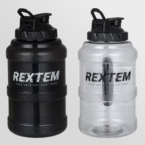 [2개 1세트] 렉스템 메가 워터 믹싱 보틀 2.5L 엑티브, 블랙 1P + 투명 1P