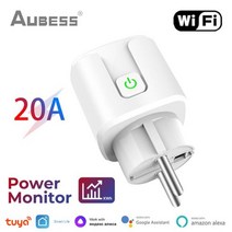 일본 돼지코 여행 220v 어댑터 변환 Tuya-스마트 소켓 플러그 직비 EU 20A 어댑터 스마트 라이프 음성 제어 전원 모니터 콘센트 Alexa 구글 홈 Yandex, 20A 와이파이 플러그_중국 | 100-250V