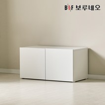 보루네오 뮤센 800 1단 낮은 거실장 슬림, 화이트핑크 MS03