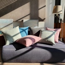 코튼샤워 피그먼트 네모네모 쿠션, 베이지