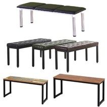 대기 벤치의자 대기용 장의자 로비 약국 휴게실 병원 의자, 가죽벤치의자, 카키