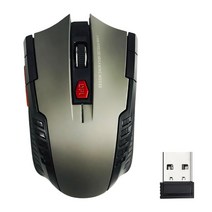 RYRA- 2.4G 무선 마우스 USB 수신기 전문 1600DPI 광학 오른쪽 스크롤 노트북 PC 머용, [03] grey, 한개옵션1