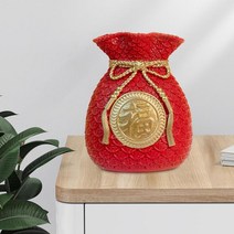 프리츠한센 이케바나 도자기 화병 항아리 꽃병 장식 꽃꽂이 공예 냄비 예술 축복 가방 모양, [02] 빨간
