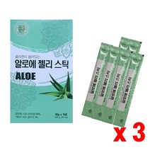 유기농 알로에젤리 콜라겐젤리 알로에 면역다당체 먹는알로에 알로에겔 사포나리아 알로에 생즙 전잎 국내산 저분자 피쉬콜라겐, 알로에젤리스틱(15포), 3박스