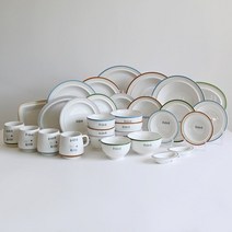 시라쿠스 정품 메이플 4인 스페셜 식기세트 30P, 시라쿠스 4인스페셜세트 30P 라인블루