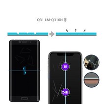 Q31 LM-Q310N 자가복원 TPU우레탄 3D곡면 액정보호 풀커버필름 지문방지 코팅 투명 무황변, 1매