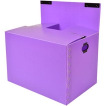 뉴프라테크 이사박스 1호(벨크로형)-5개묶음 [벨크로 부착 박스] 포장 택배 수납 플라스틱, 보라