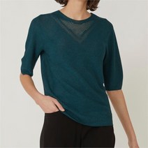 올리비아로렌 NC11 브이넥 반팔 니트 티 VOCBSYM4351