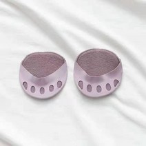 발뒷꿈치 통증 갈라짐 보호대 여성용 5 발가락 앞발 패드 하이힐 하프 인솔 굳은살 옥수수 발 통증 관리 충, 01 1Pair Purple