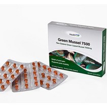 헬스업 초록입홍합 7500mg 60캡슐 3박스 / HealthUP Green Mussel 7500, 3개