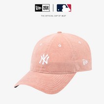뉴에라 13338507 MLB 코듀로이 뉴욕 양키스 언스트럭쳐 모자 볼캡 핑크, 없음