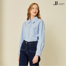 JJ지고트 JJ.ro 턱 플랩 자수 포켓 블라우스 GN3M0BL92