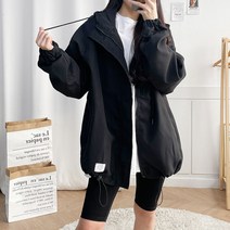 순이들 여성 데일리 스트링 후드 바람막이