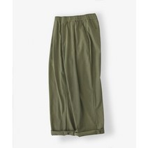 LAFUDGESTORE [23SS Ver.] 클래식 테이퍼드 와이드 원턱 린넨 팬츠_Olive Khaki Tapered Wide One Tuck Linen Pants_Olive 1