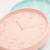 집들이 작업실 사무실 산뜻칼라 벽시계 개업선물 거실 음식점 약국 교실, 핑크