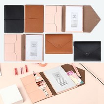 슈프림 노트패드 B6 메모패드 바인더 가죽 커버 리갈, 본상품선택, 05 3단형 블랙, 05 3단형 블랙