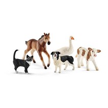 Schleich 아동용 팜 월드 농장 동물 장난감 피규어 모듬 세트, AE) 2021 Box Style