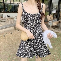 드레스날다 잔잔한 잔꽃 플레어 나시 원피스 mops1192