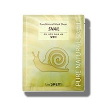 [더샘]퓨어 내추럴 마스크 시트*10장*[달팽이]달팽이점액여과물이 집중적인 보습 효과, 10개, 1개