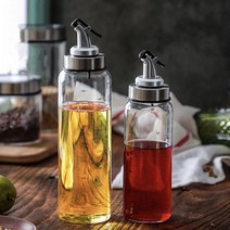 카페시럽통 소스 오일 간장유리병 참기름용기 식초병 300ml, 1개