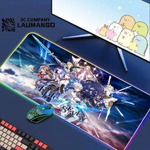 에픽 세븐 Rgb 마우스 패드 게이머 키보드 매트 책상 애니메이션 카펫 Pc 빅 게임 캐비닛 확장, 04 GG001214_02 RGB300x600x3mm