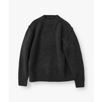 오버핏 부클레 라운드 니트_Dim Gray Overfit Buckle Round Knitwear_Dim 라퍼지스토어