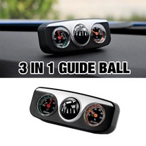 고도계 나침반 3 in 1 가이드 볼 자동차 온도계 습도계 자동차 장식품 자동차 자동, 1개