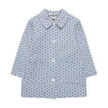 BONTON 여아 스카이 블루 코튼 코트