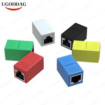 1-2 웨이 듀얼 암 포트 LAN 이더넷 네트워크 케이블 분배기 어댑터 PC 용 RJ45 소켓 커넥터, 01 Single Mouth_02 Black