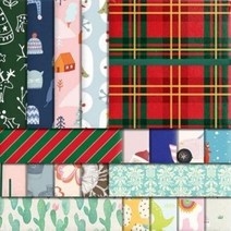 기타 선물포장지 IDG 크리스마스선물포장지 종합선물포장지 42x59cm 선물포장지(100매), B-싼타할아버지