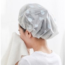 키알리 물방울 세안 방수 샤워캡 헤어캡 샤워 머리캡 성인 샤워 머리망 세수밴드 샤워두건 2개, 색상, 블루