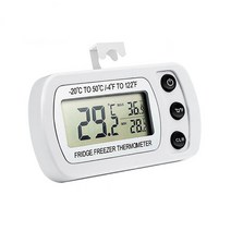 방수 디지털 냉장고 온도계 대형 LCD 디스플레이 자석 후크와 MAX / MIN 레코드 Functio, W, 1개