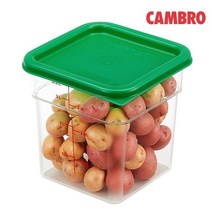 미국 캠브로 계량눈금있는 사각 밀폐저장용기 (1.9 ~ 20.8L), 1개, 3.8L통(4SFSCW)