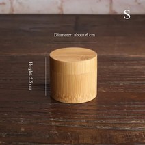 티박스 차 보관함 대나무 보이차 우드 휴대용 용기 밀봉 튜브 보관 상자 홀더 깨우기 양동이, [01] S, 1개