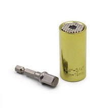 DIY 유니버설 토크 렌치 헤드 세트 소켓 슬리브 7-19mm 파워 전기 드릴 래칫 부싱 스패너 키 매직 핸드 툴 키트, YELLOW