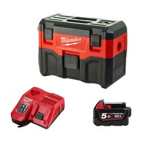 밀워키 M18 VC-2-501 무선 건습식 진공 청소기 세트