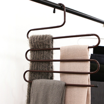 5단 파스텔 와이어 바지걸이 3개, 블랙