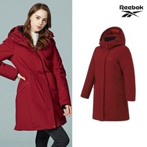 [REEBOK] NEW 리복 6LAYER 후드 여성 롱패딩 버건디